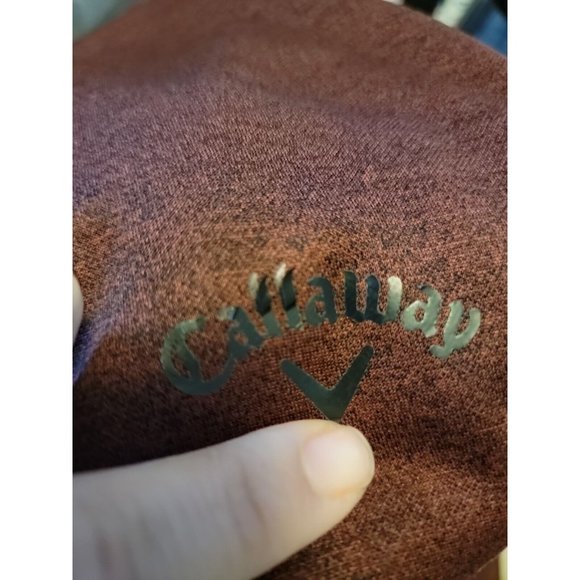 Callaway Sweatshirt Mens XL BURGUNDY Quarter Zip‎ Mock Neck Outdoors Activewear - Picture 9 of 9